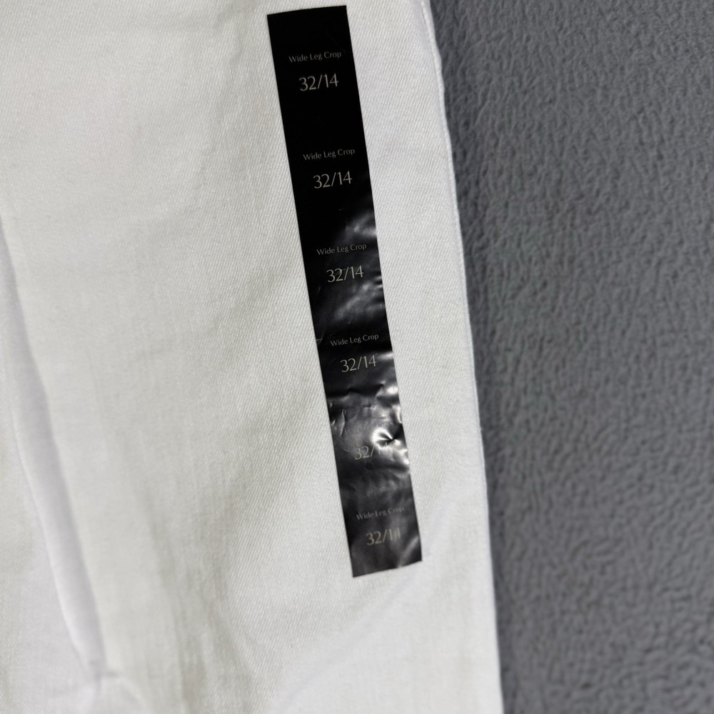 Banana Republic‎ Jeans Womens 32/14 Wide-Leg Crop Baggy White Denim - Picture 2 of 8
